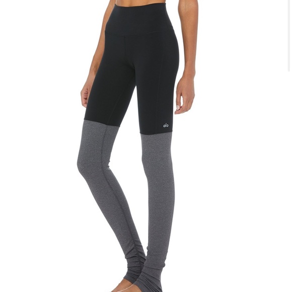 ALO Yoga Pants - alo yoga high waist goddess leggings black/grey xs